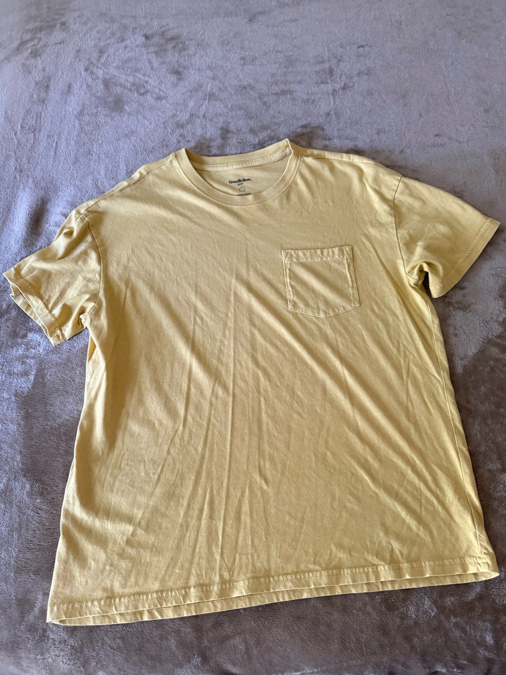 Goodfellow & Co Men's Short Sleeve Pocket Tee in Pale Yellow
